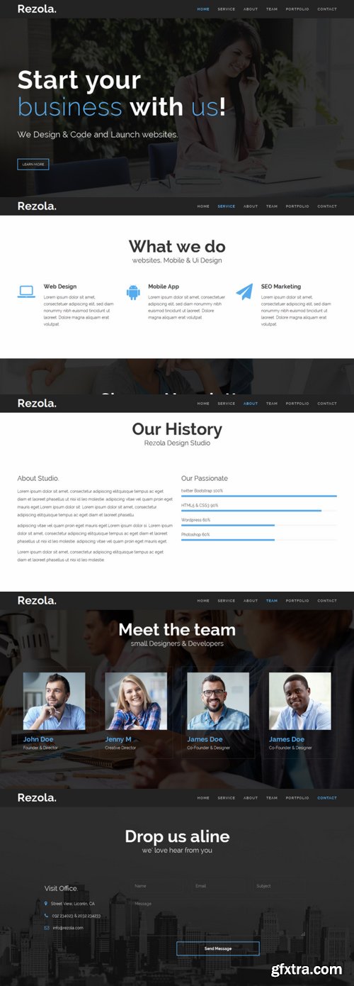 CM - Rezola - Responsive One Page 240277