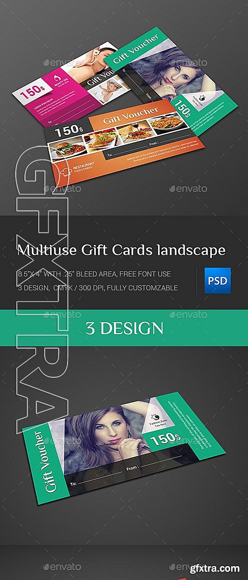 GraphicRiver - Multiuse Gift Cards landscape 11649958