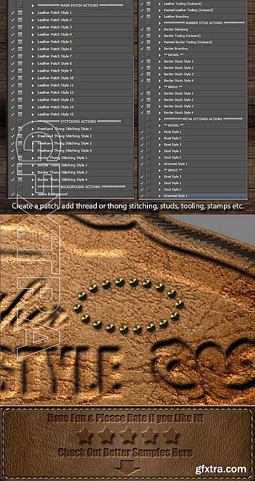 GraphicRiver - Leather Workshop Patch Creator Kit 11650790