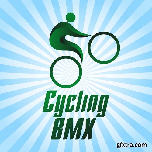 Collection of vector image BMX Bike extreme sport flyer 25 Eps