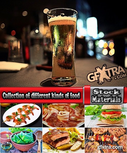 Collection of different kinds of food meal salad seafood steak sandwich bread 25 HQ Jpeg