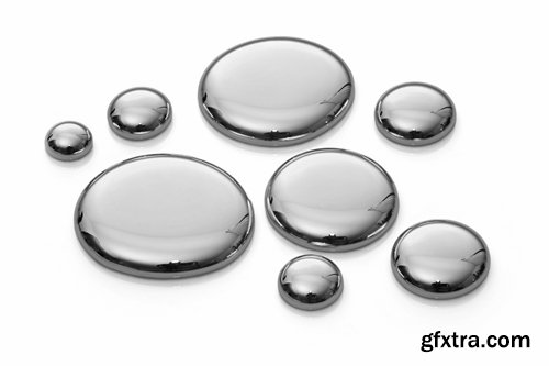 Collection of illustration metal mercury drop a background 25 HQ Jpeg