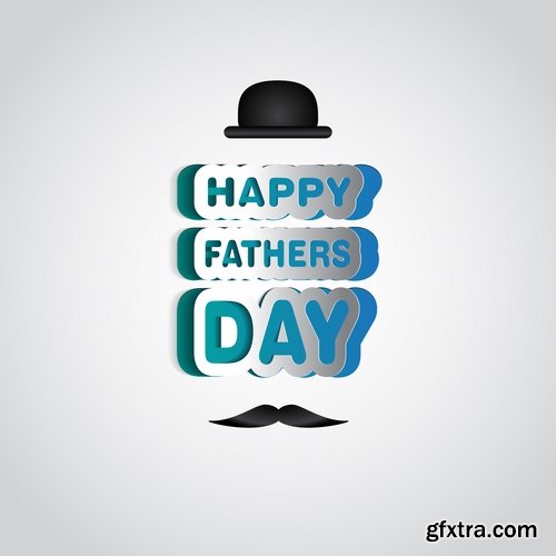 Collection of vector image gift card Daddy\'s day father 25 Eps