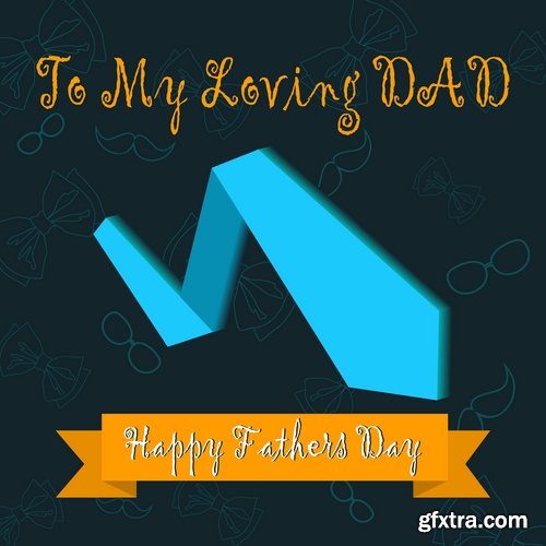 Collection of vector image gift card Daddy\'s day father 25 Eps