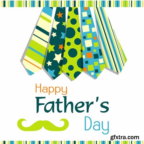 Collection of vector image gift card Daddy\'s day father 25 Eps