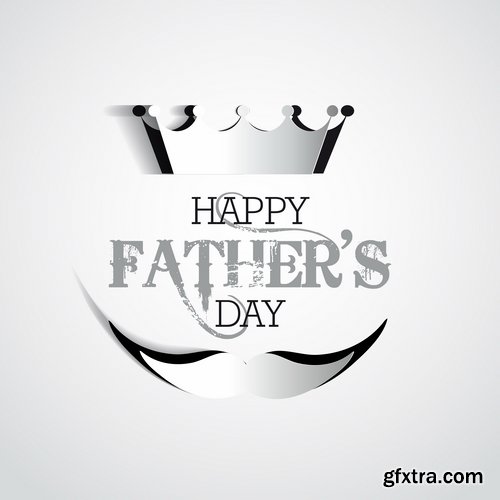 Collection of vector image gift card Daddy\'s day father 25 Eps