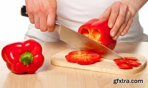 Collection of various kitchen knife slicing produce chef blade acuity 25 HQ Jpeg