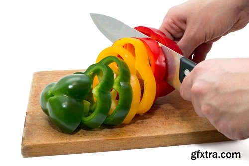 Collection of various kitchen knife slicing produce chef blade acuity 25 HQ Jpeg