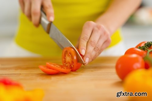 Collection of various kitchen knife slicing produce chef blade acuity 25 HQ Jpeg