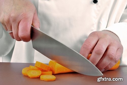 Collection of various kitchen knife slicing produce chef blade acuity 25 HQ Jpeg