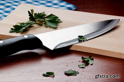 Collection of various kitchen knife slicing produce chef blade acuity 25 HQ Jpeg