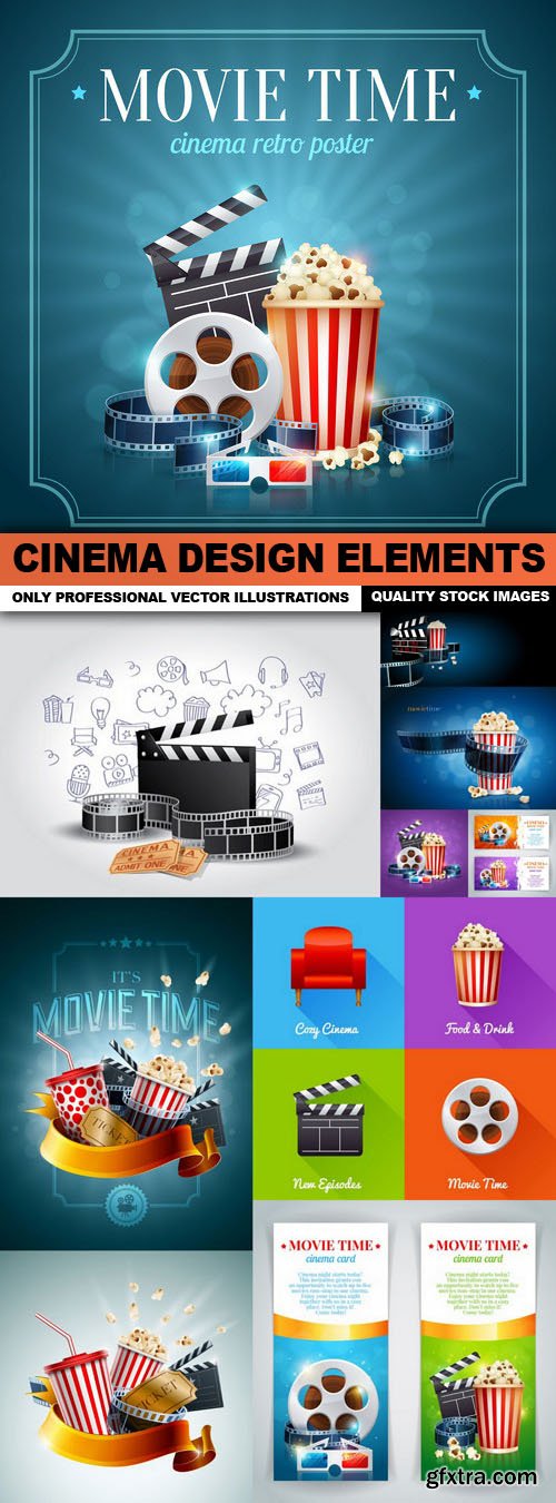 Cinema Design Elements - 10 Vector