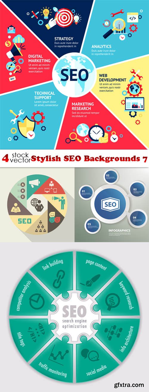 Vectors - Stylish SEO Backgrounds 7