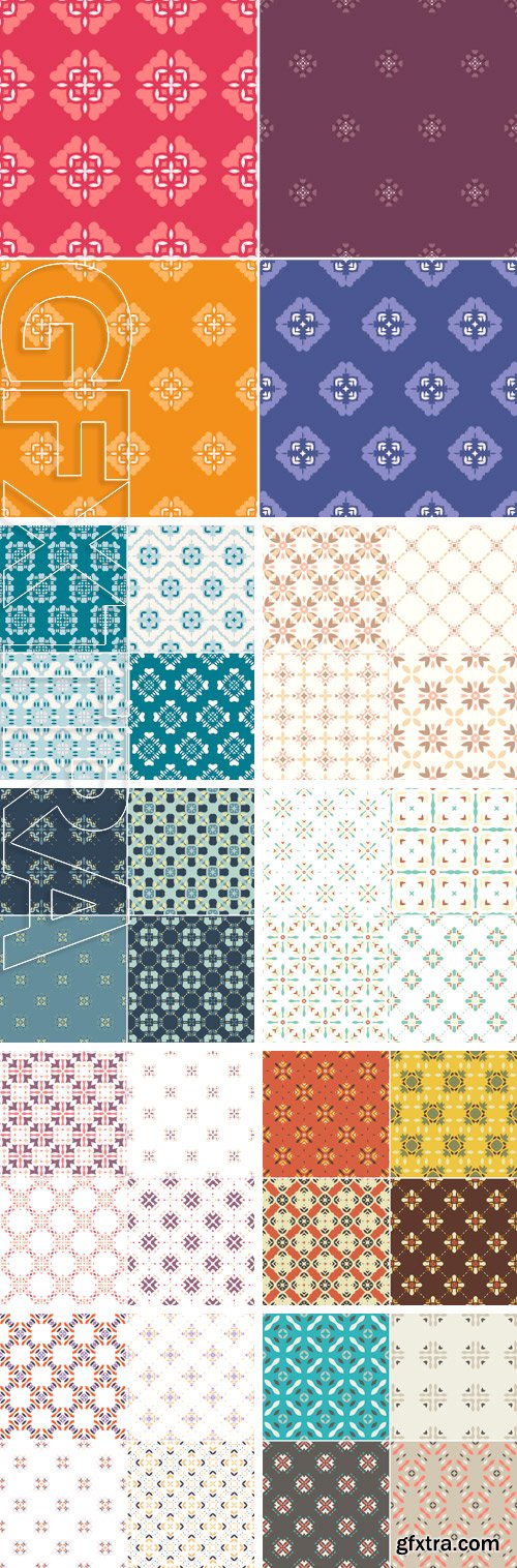 Stock Vectors - Elegant collection of geometric seamless patterns. Ornamental background for cards, invitations, web pages. Abstract modern tile