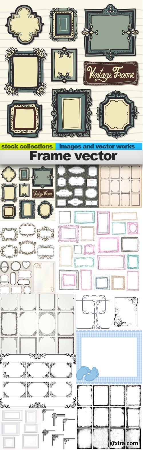 Frame vector, 15 x EPS