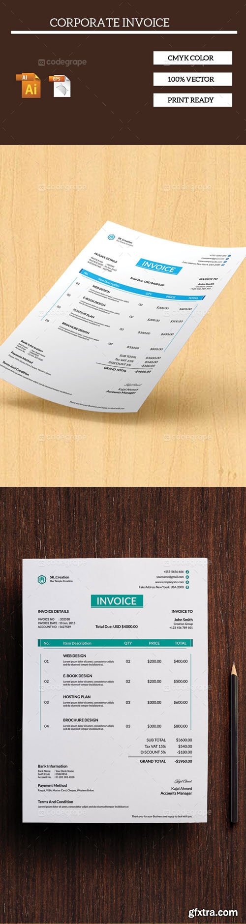 Corporate Invoice Template 5535