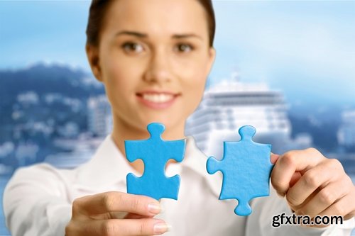 Collection of conceptual illustration jigsaw puzzle business topics 25 HQ Jpeg