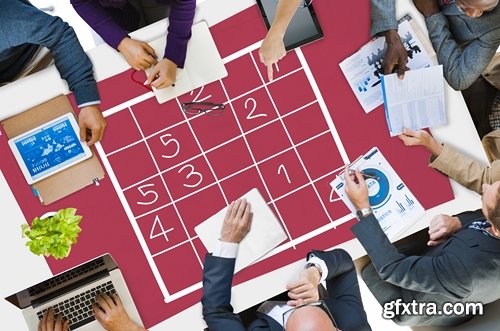 Collection of conceptual illustration jigsaw puzzle business topics 25 HQ Jpeg