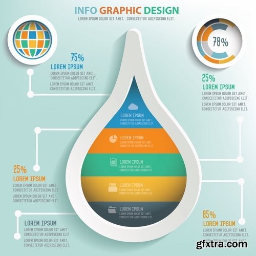 Collection of vector image conceptual business infographics #3-25 Eps