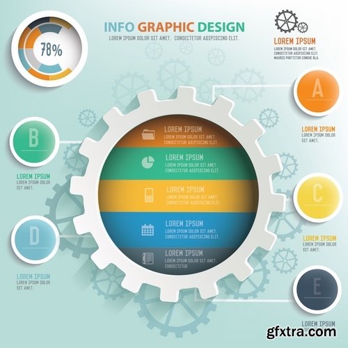 Collection of vector image conceptual business infographics #3-25 Eps