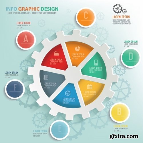 Collection of vector image conceptual business infographics #3-25 Eps