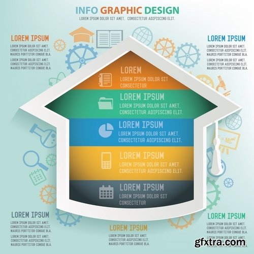 Collection of vector image conceptual business infographics #3-25 Eps