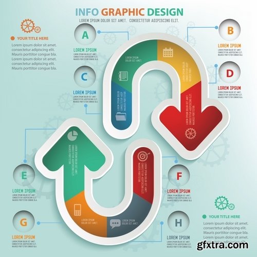 Collection of vector image conceptual business infographics #3-25 Eps