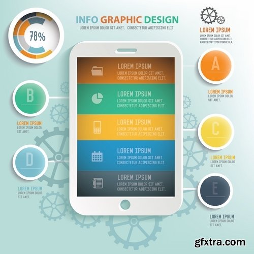 Collection of vector image conceptual business infographics #3-25 Eps