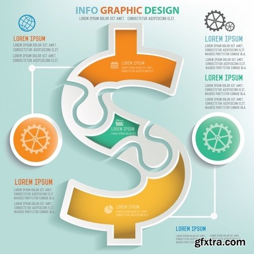 Collection of vector image conceptual business infographics #3-25 Eps