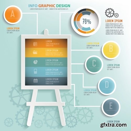 Collection of vector image conceptual business infographics #3-25 Eps