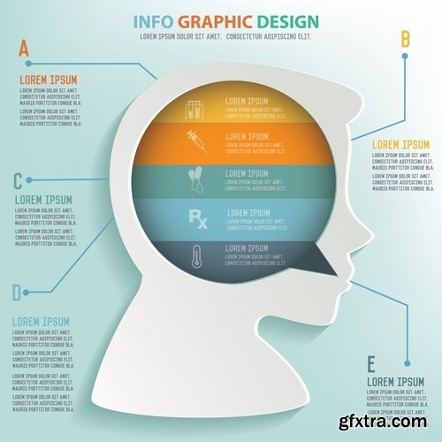 Collection of vector image conceptual business infographics #3-25 Eps