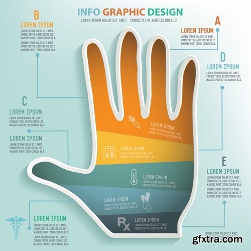 Collection of vector image conceptual business infographics #3-25 Eps