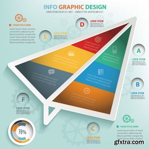 Collection of vector image conceptual business infographics #3-25 Eps