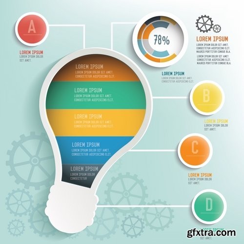 Collection of vector image conceptual business infographics #3-25 Eps