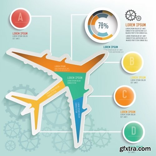 Collection of vector image conceptual business infographics #3-25 Eps