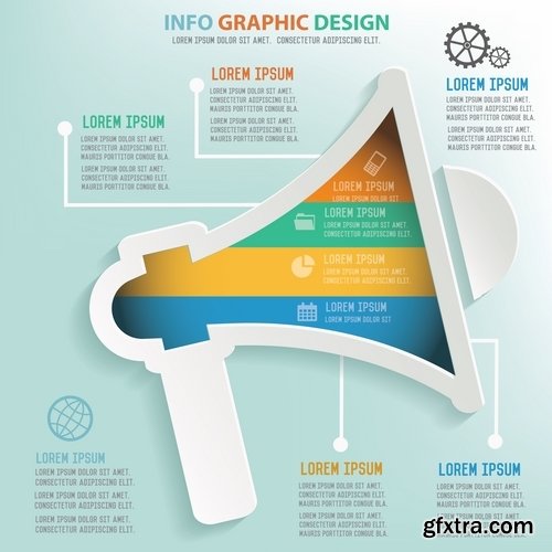 Collection of vector image conceptual business infographics #3-25 Eps