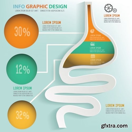 Collection of vector image conceptual business infographics #3-25 Eps