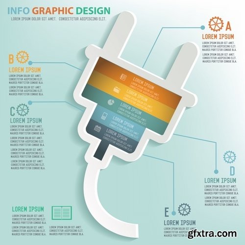 Collection of vector image conceptual business infographics #3-25 Eps