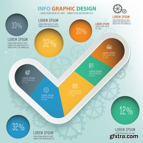 Collection of vector image conceptual business infographics #3-25 Eps