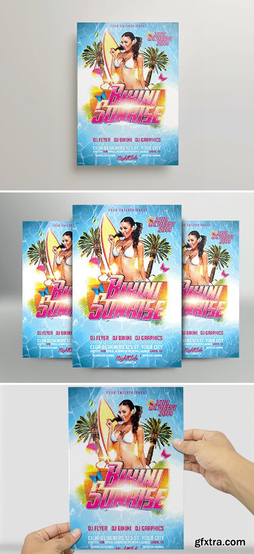 Bikini Sunrise Flyer Template