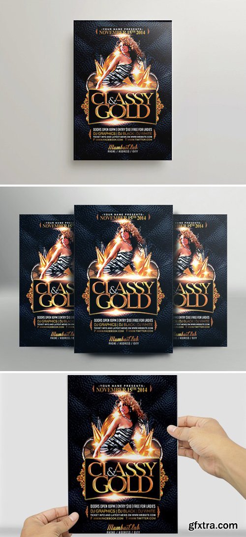 Classy And Gold Flyer Template