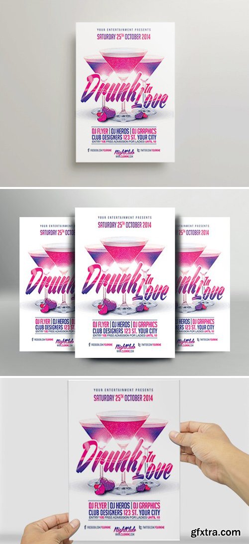 Drunk Love Flyer Template