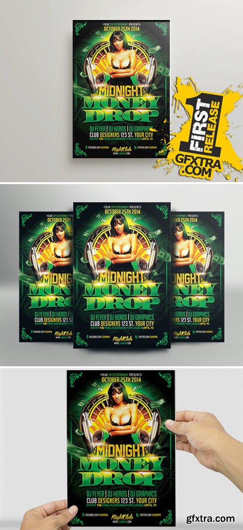 Midnight Money Drop Flyer Template