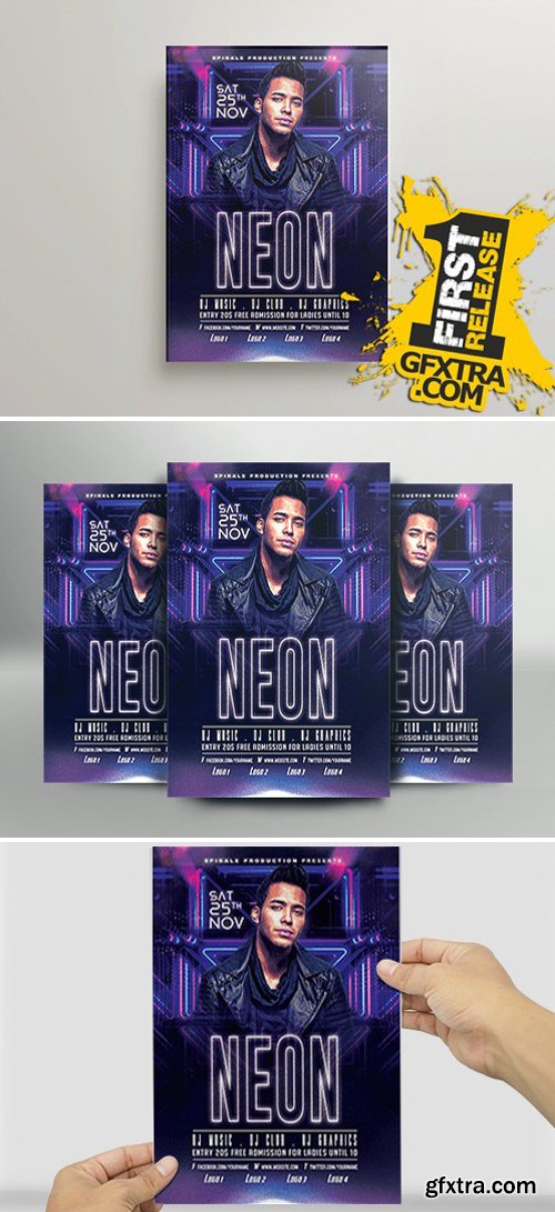 Neon Flyer Template