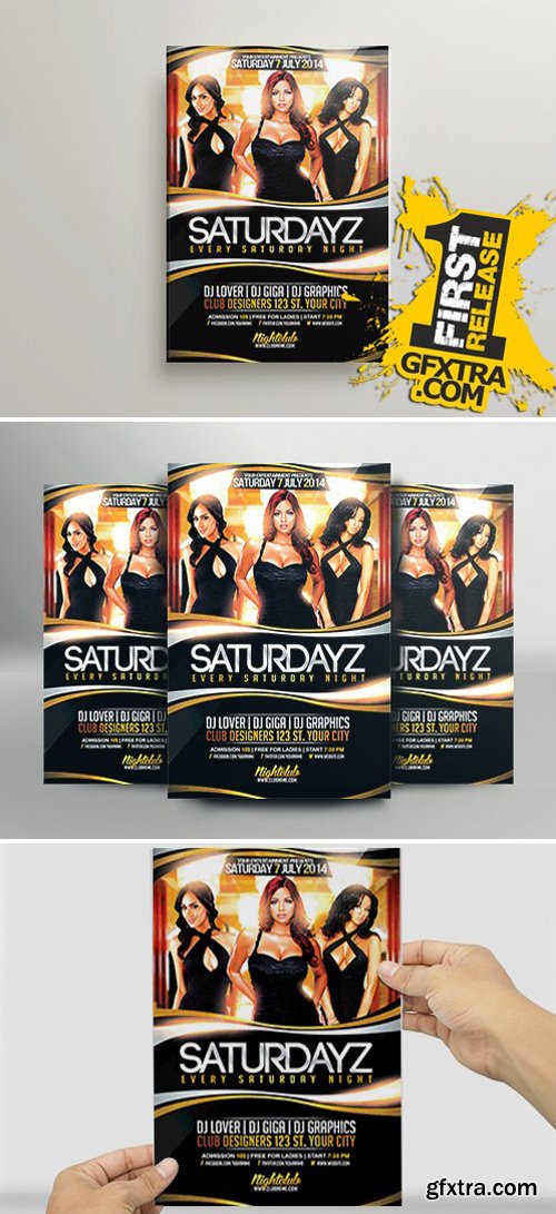 Saturdayz Every Saturday Night Flyer Template