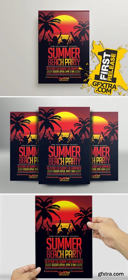 Summer Beach Flyer Template