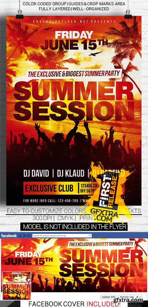 Summer Session Flyer Template Facebook Cover Gfxtra 8916