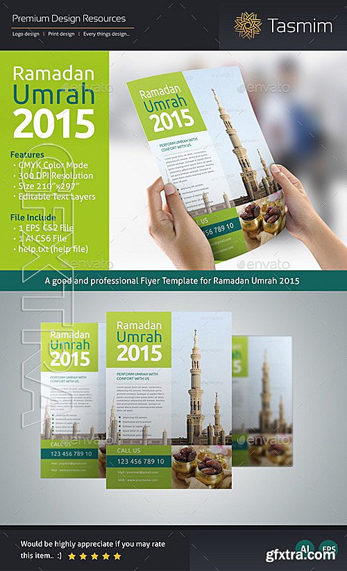 GraphicRiver - Ramadan Umrah 2015 Flyer Template 10795659
