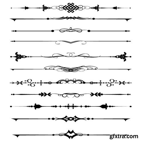 Stock Vectors - Vintage Hand Sketched Doodle Design Elements, 25xEPS