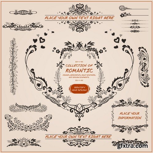 Stock Vectors - Vintage Hand Sketched Doodle Design Elements, 25xEPS